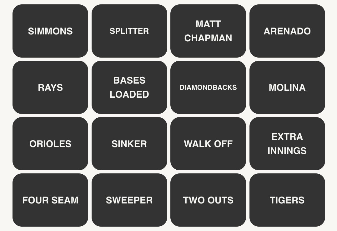 MLB Connections #166