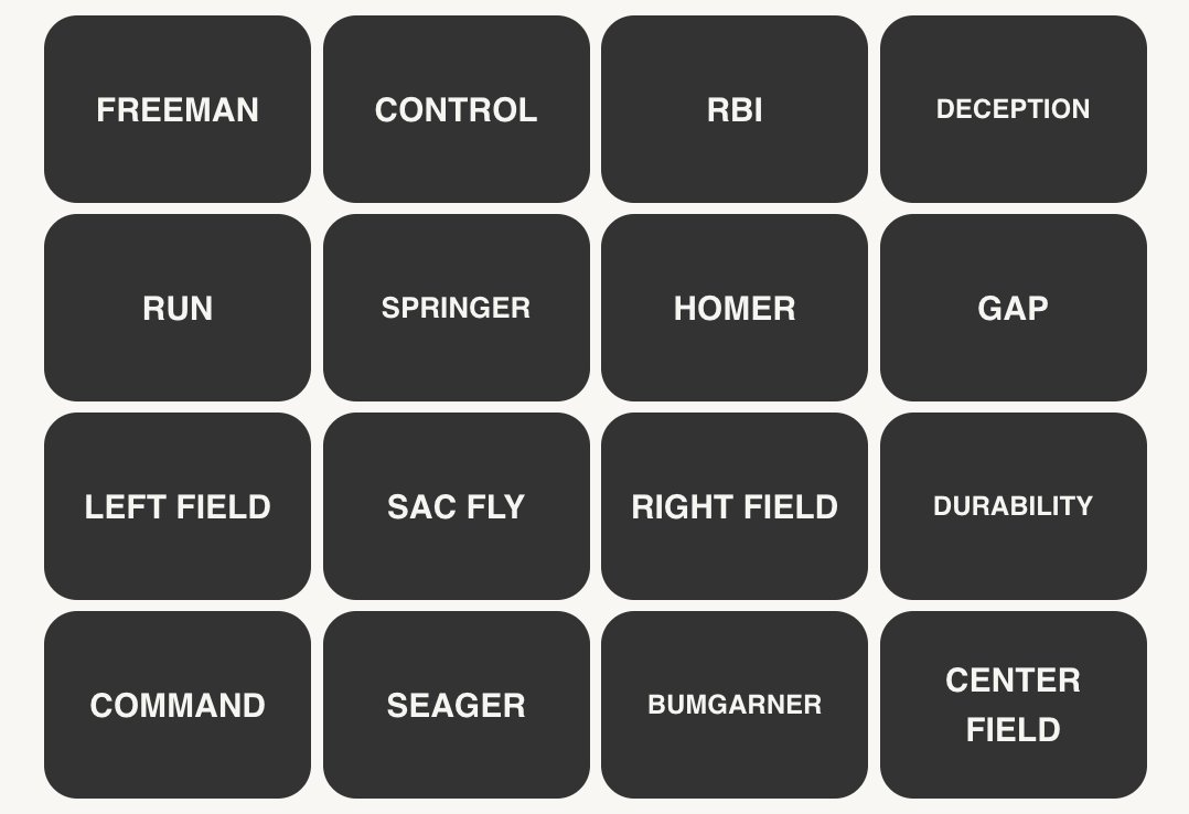 MLB Connections #493