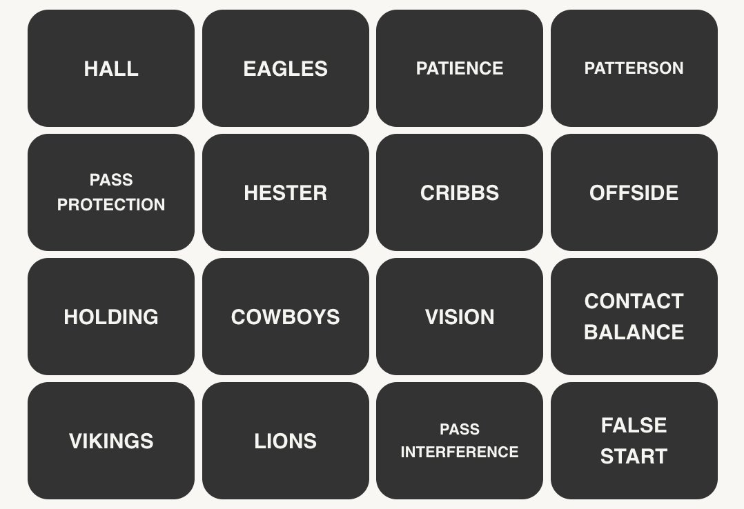 NFL Connections #124