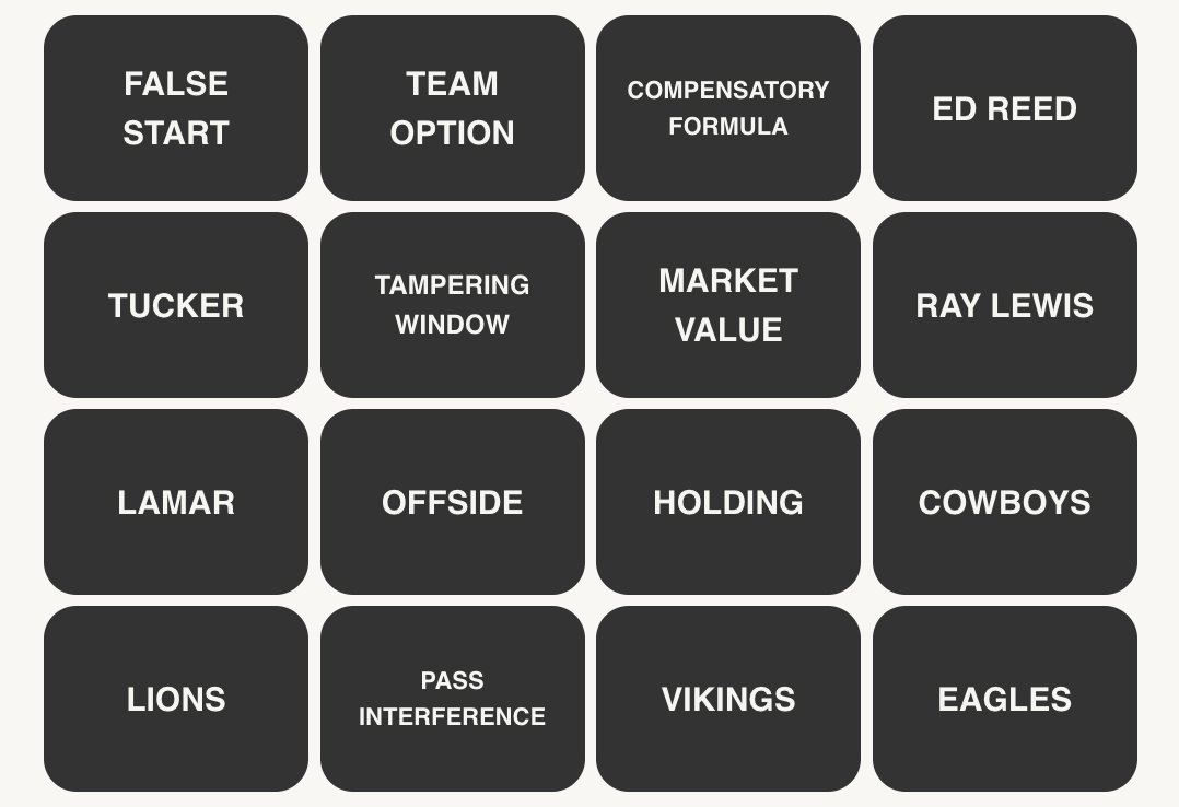 NFL Connections #164