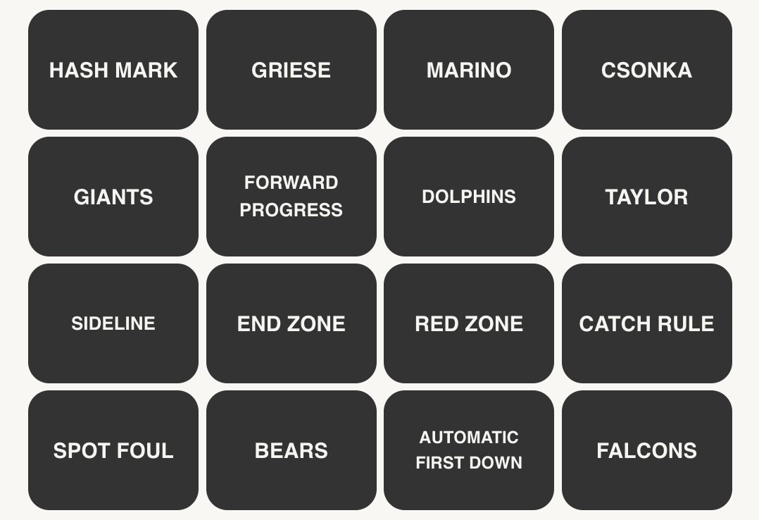 NFL Connections #165