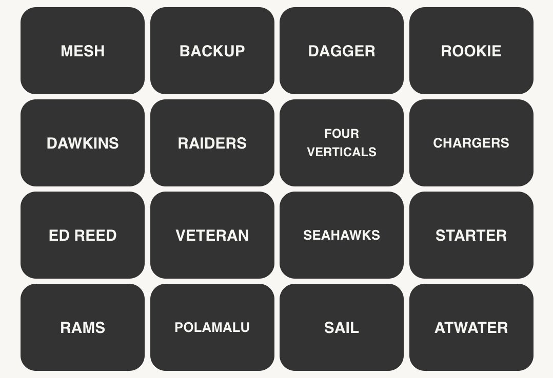 NFL Connections #489