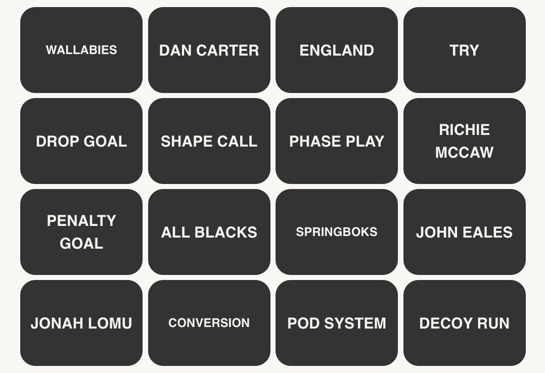 Top 10 Rugby Legends Sports Connections Games