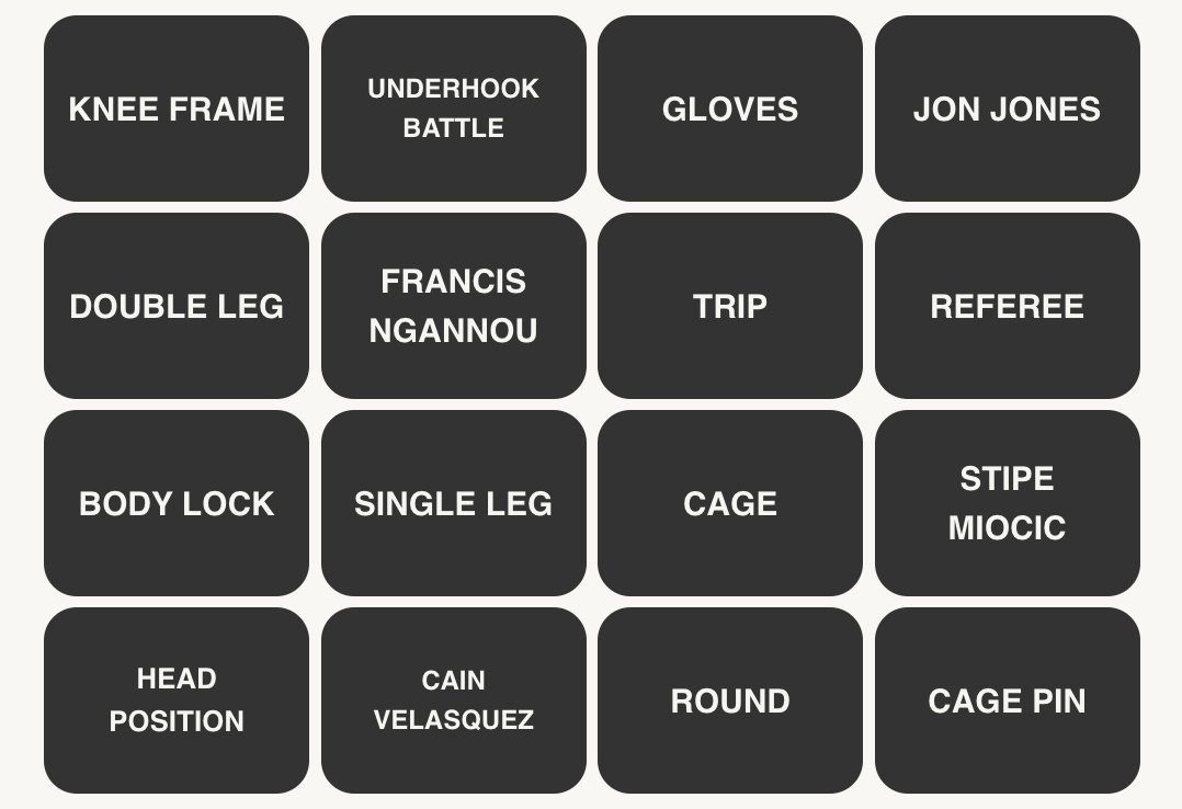 Top 10 UFC Heavyweights Sports Connections Games